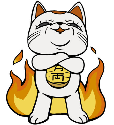 Lucky Cat on Fire